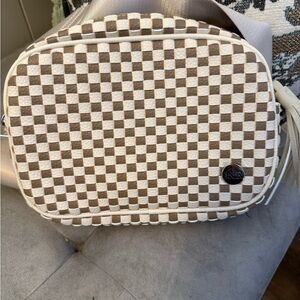 Elegant Checkered Crossbody Bag